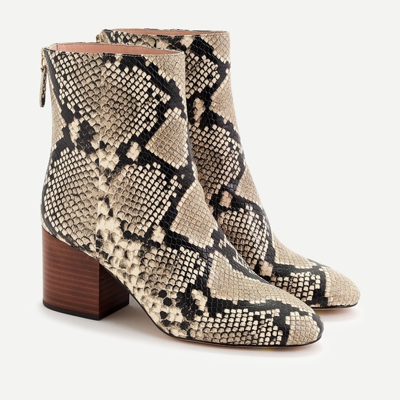J. Crew Shoes - New J.CREW Size 8.5 Sadie Boots in Snake-Embossed Leather